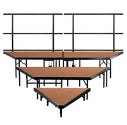 NPS® 3-Level Seated Riser Pie Section, Hardboard (Use with SST483LHB), Frame Color: Black
