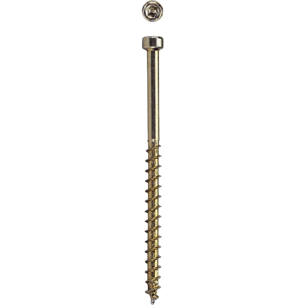 SPAX #8 x 2-1/2 In. T10 Plus Cylindrical Head HCR (Exterior Rated) Yellow Trim Screw (100-Count)