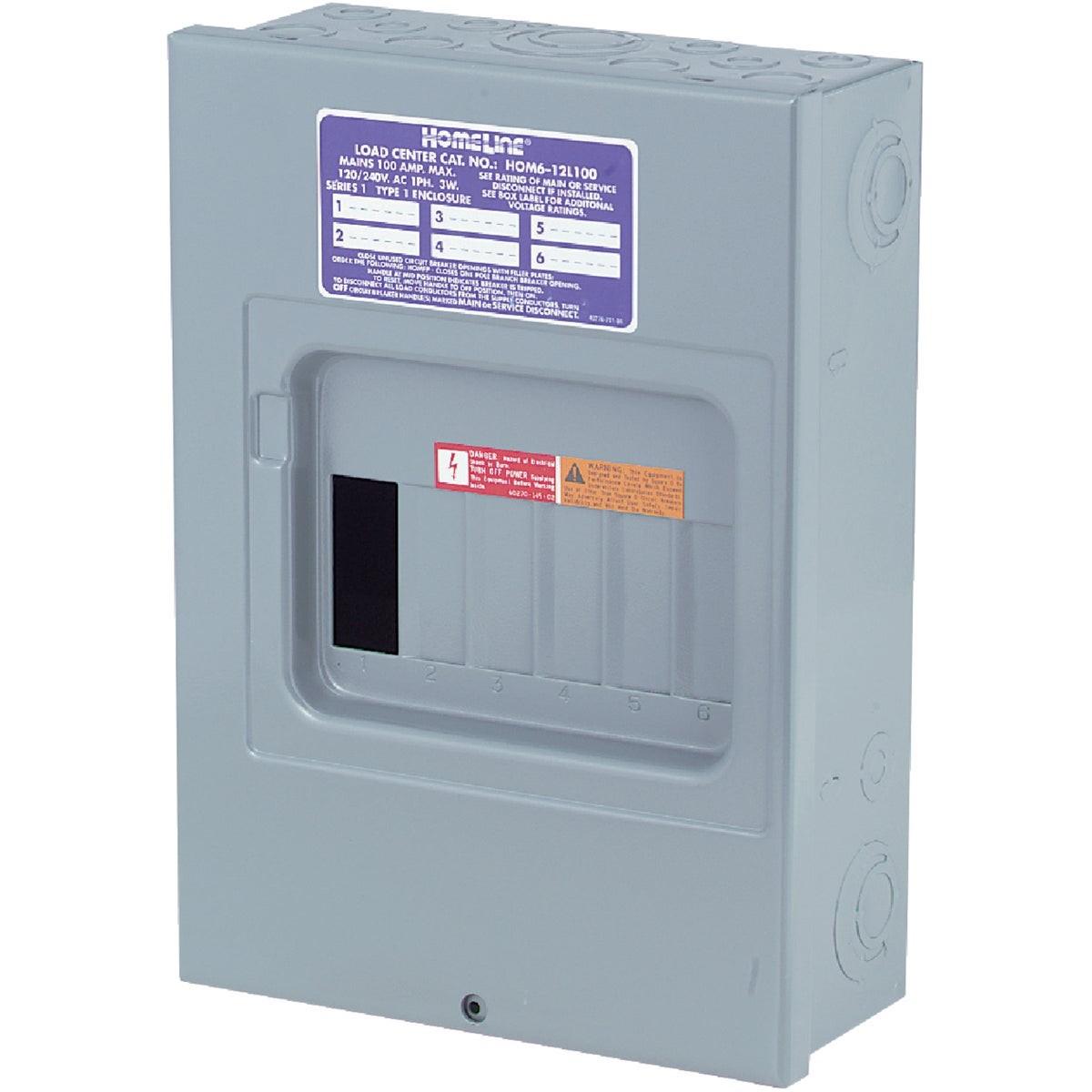Square D Homeline 100A 6-Space 12-Circuit Indoor Main Lug Surface Mount Load Center