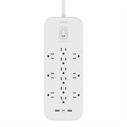 Belkin 12-Outlet Surge Protector Power Strip W/ 12 AC Outlets, 1 USB-C Port, & 2 USB-a Ports, 6ft Cable