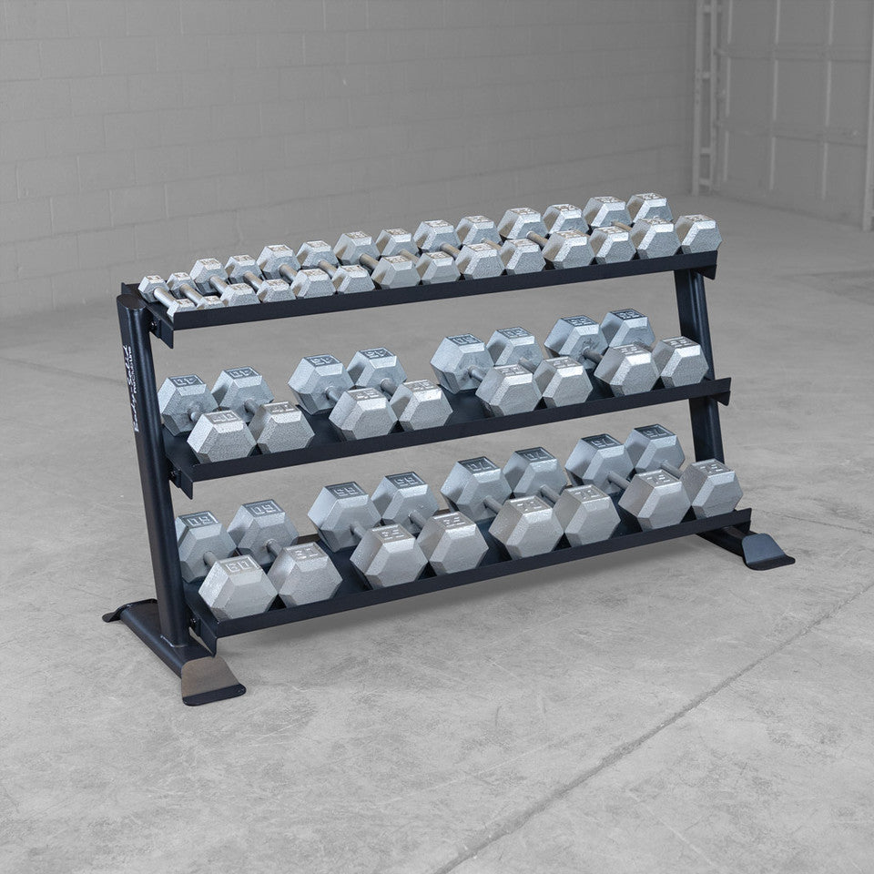 Pro Clubline 3 Tier Dumbbell Rack 5-75 Hex