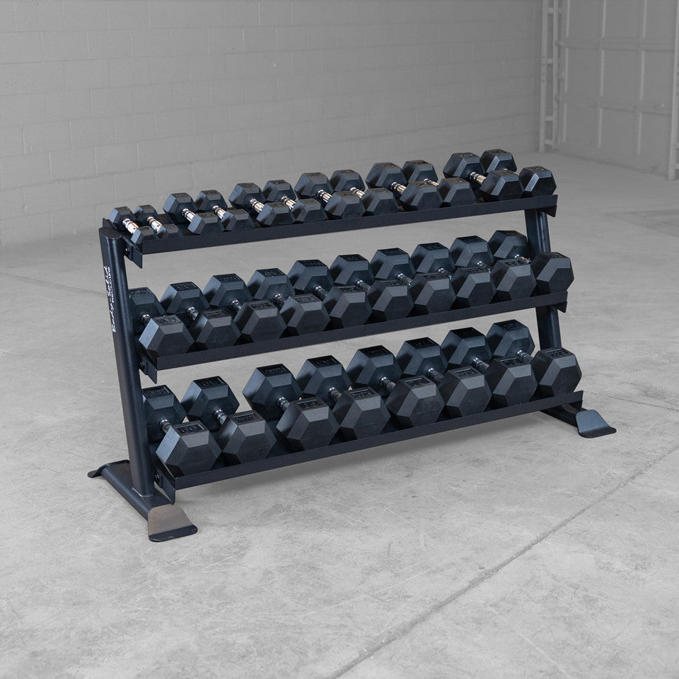 Pro Clubline 3 Tier Dumbbell Rack 5-75 Hex