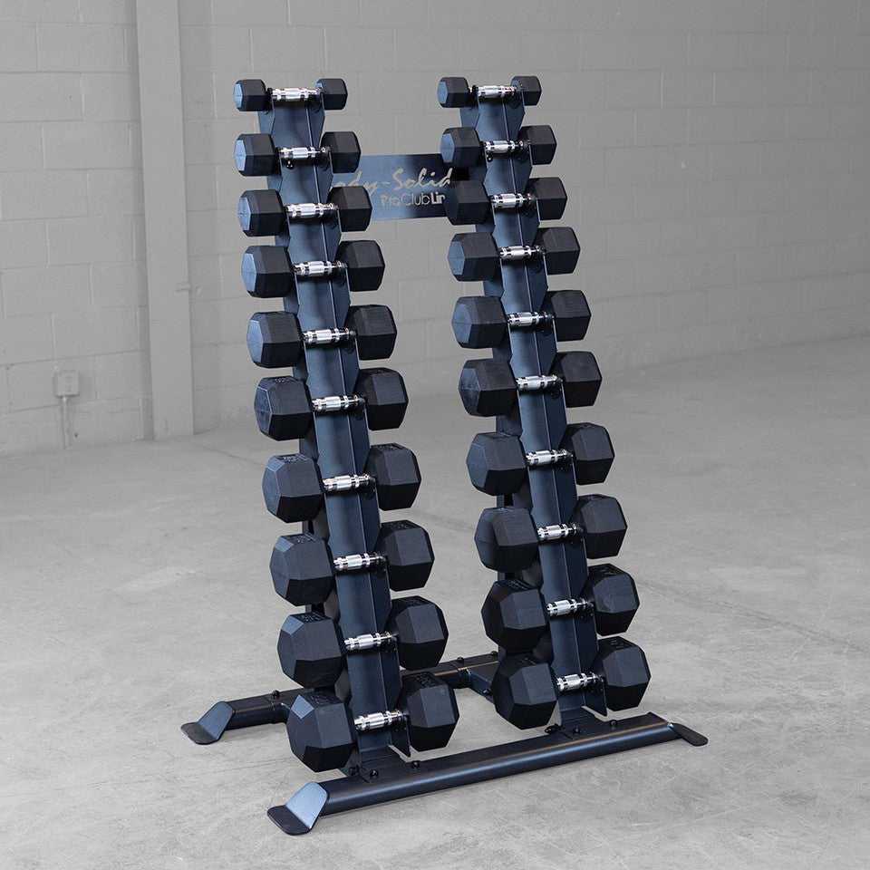 Pro Clubline Vertical Dumbbell Rack 5-50 Hex