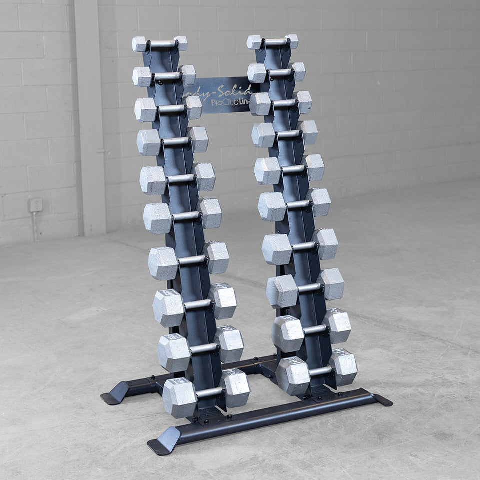 Pro Clubline Vertical Dumbbell Rack 5-50 Hex