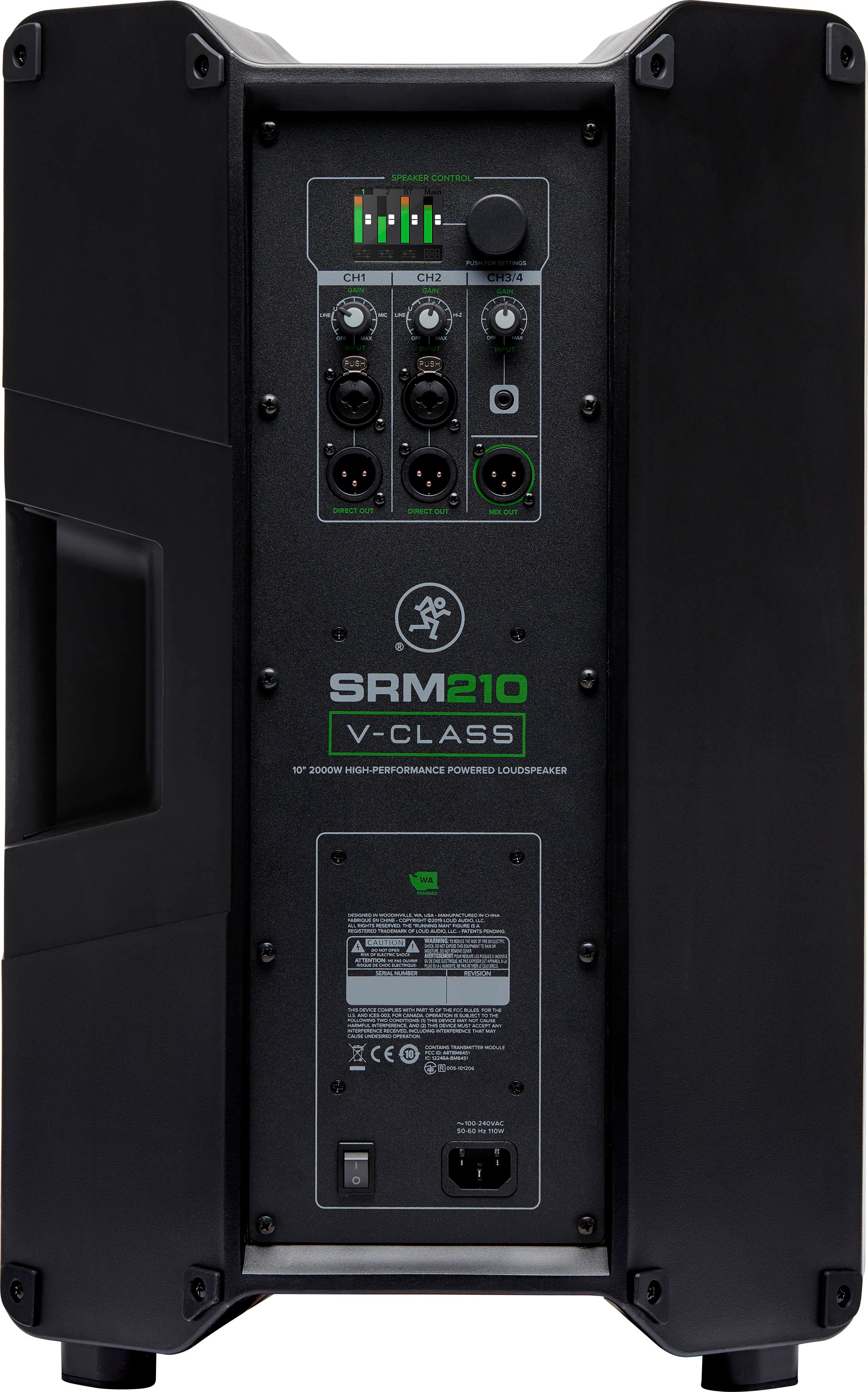 Mackie SEM210-V-CLASS 10" High Performance Powered Loudspeaker. 2000W
