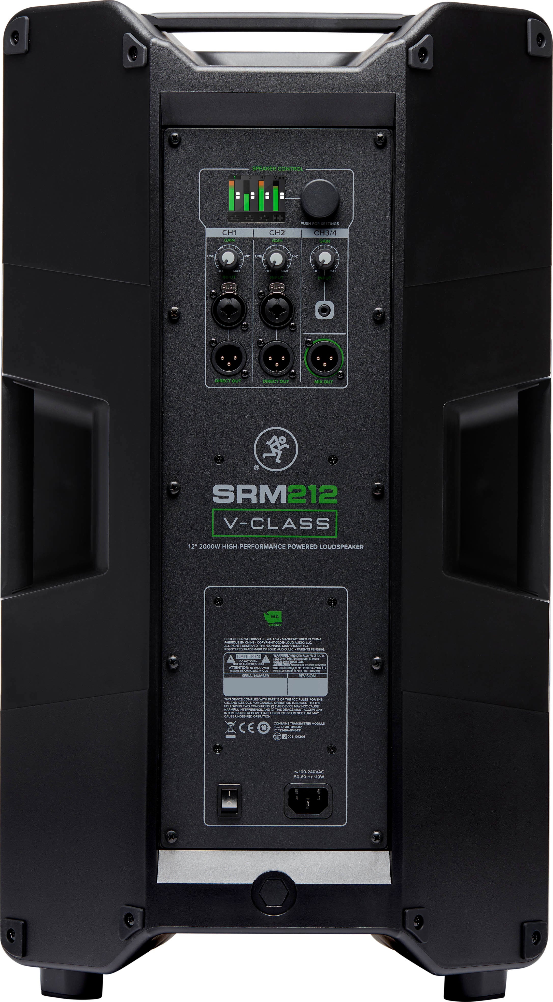 Mackie SRM212-V-CLASS 12" High Performance Powered Loudspeaker. 2000W
