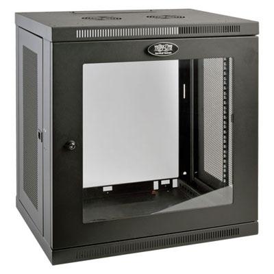 Tripp Lite by Eaton SmartRack 12U Low-Profile Switch-Depth Wall-Mount Small Rack Enclosure Clear Acrylic Window