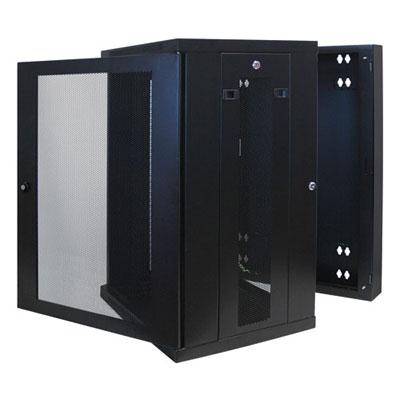 Tripp Lite by Eaton SmartRack 18U Low-Profile Switch-Depth Wall-Mount Rack Enclosure Cabinet Hinged Back
