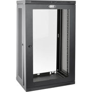 Eaton Tripp Lite Series SmartRack 21U Low-Profile Switch-Depth Wall-Mount Half-Height Rack Enclosure, Clear Acrylic Window