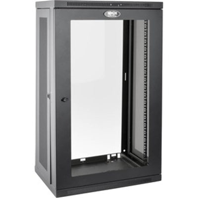 Eaton Tripp Lite Series SmartRack 21U Low-Profile Switch-Depth Wall-Mount Half-Height Rack Enclosure, Clear Acrylic Window