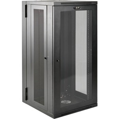 Eaton Tripp Lite Series SmartRack 26U UPS-Depth Wall-Mount Half-Height Rack Enclosure, Clear Acrylic Window, Hinged Back