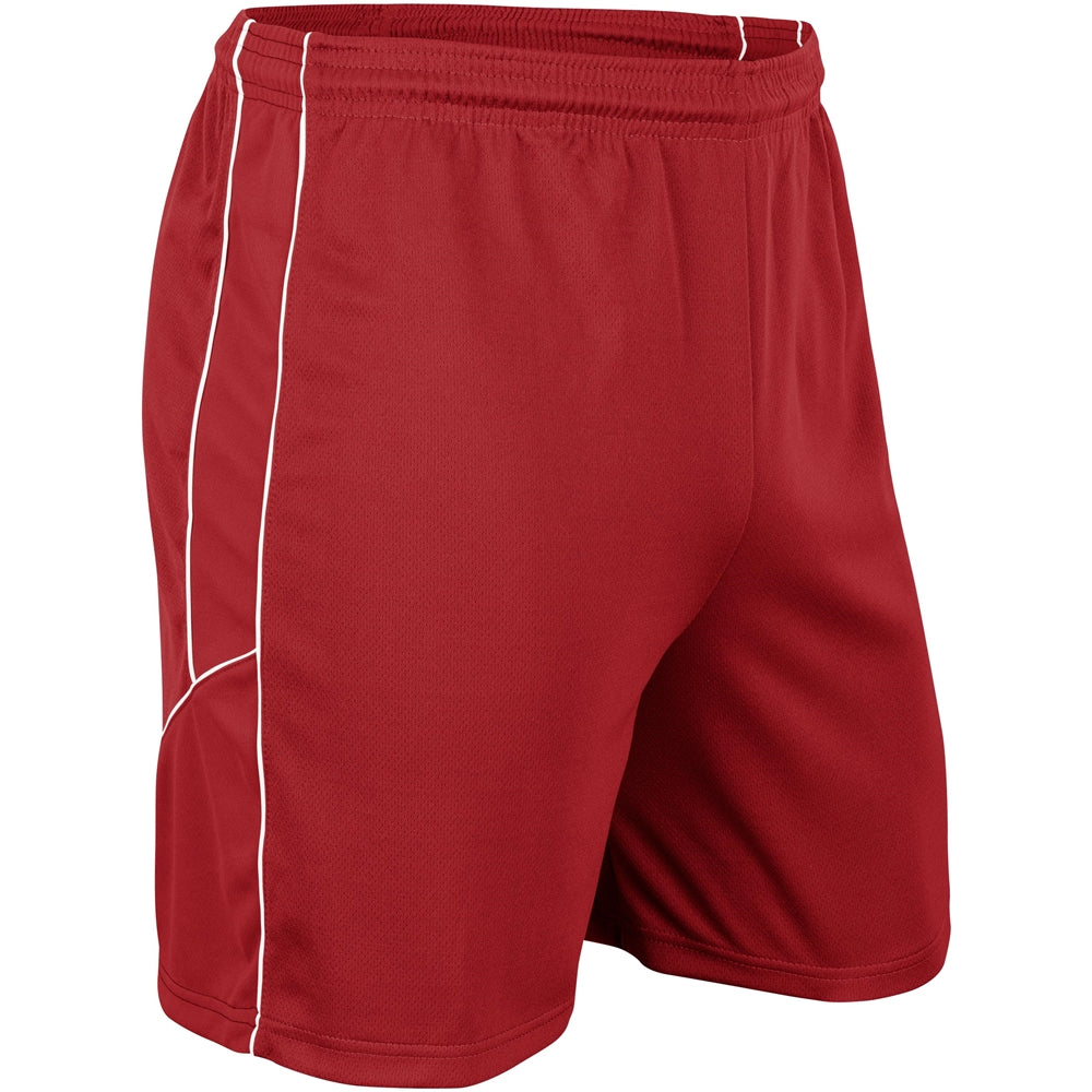 Header Soccer Short - Scarlet Scarlet White - Youth - Extra-Large