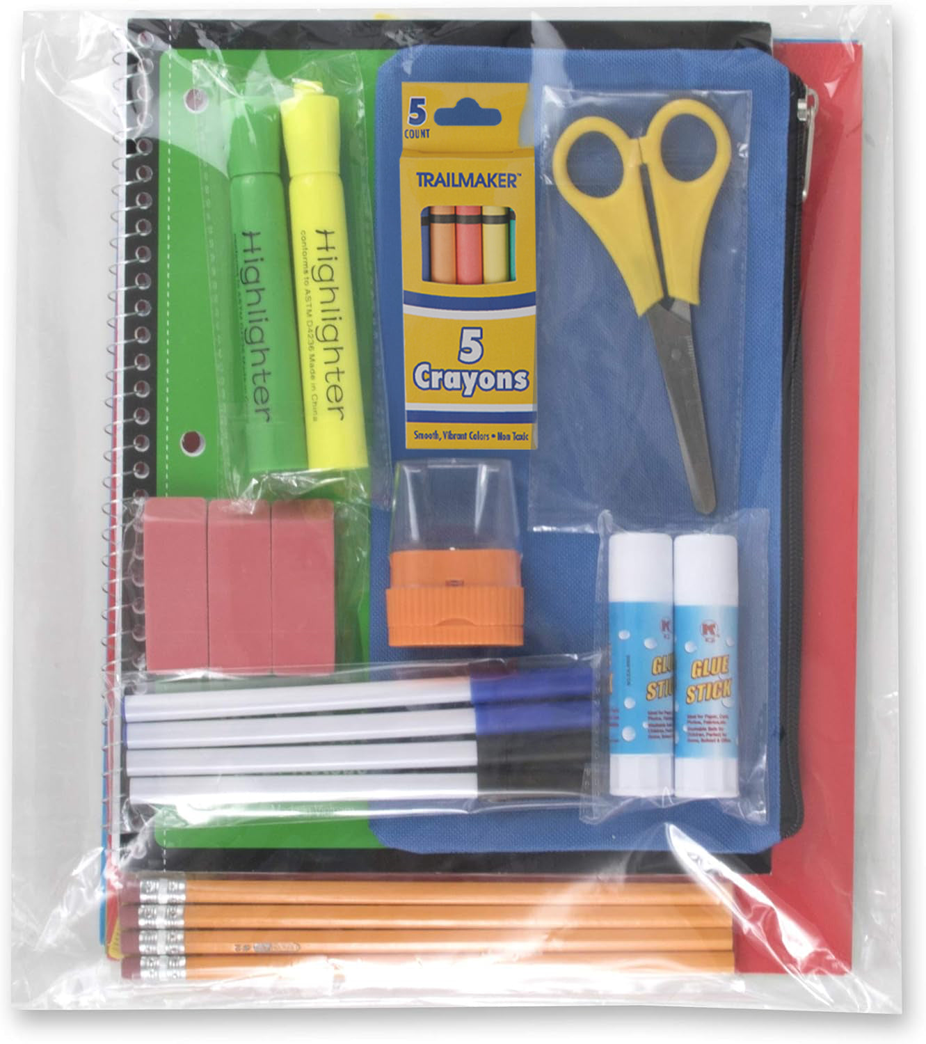 30 Piece School Supply Kit - 12 in the Pack