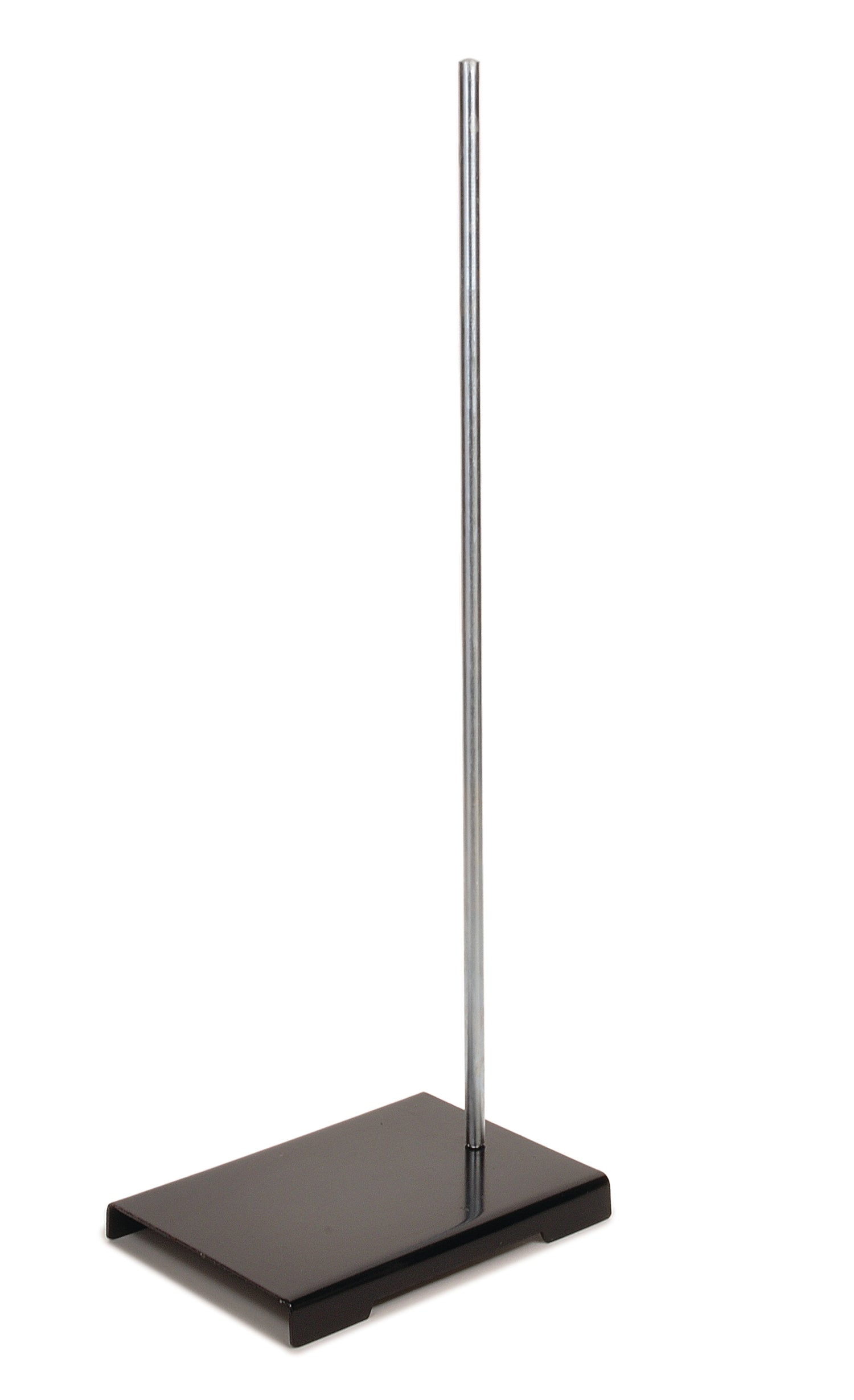 United Scientific® Heavy Support Stand W/Rod, Stamped Steel, 4" X 6" Base With 18" Rod