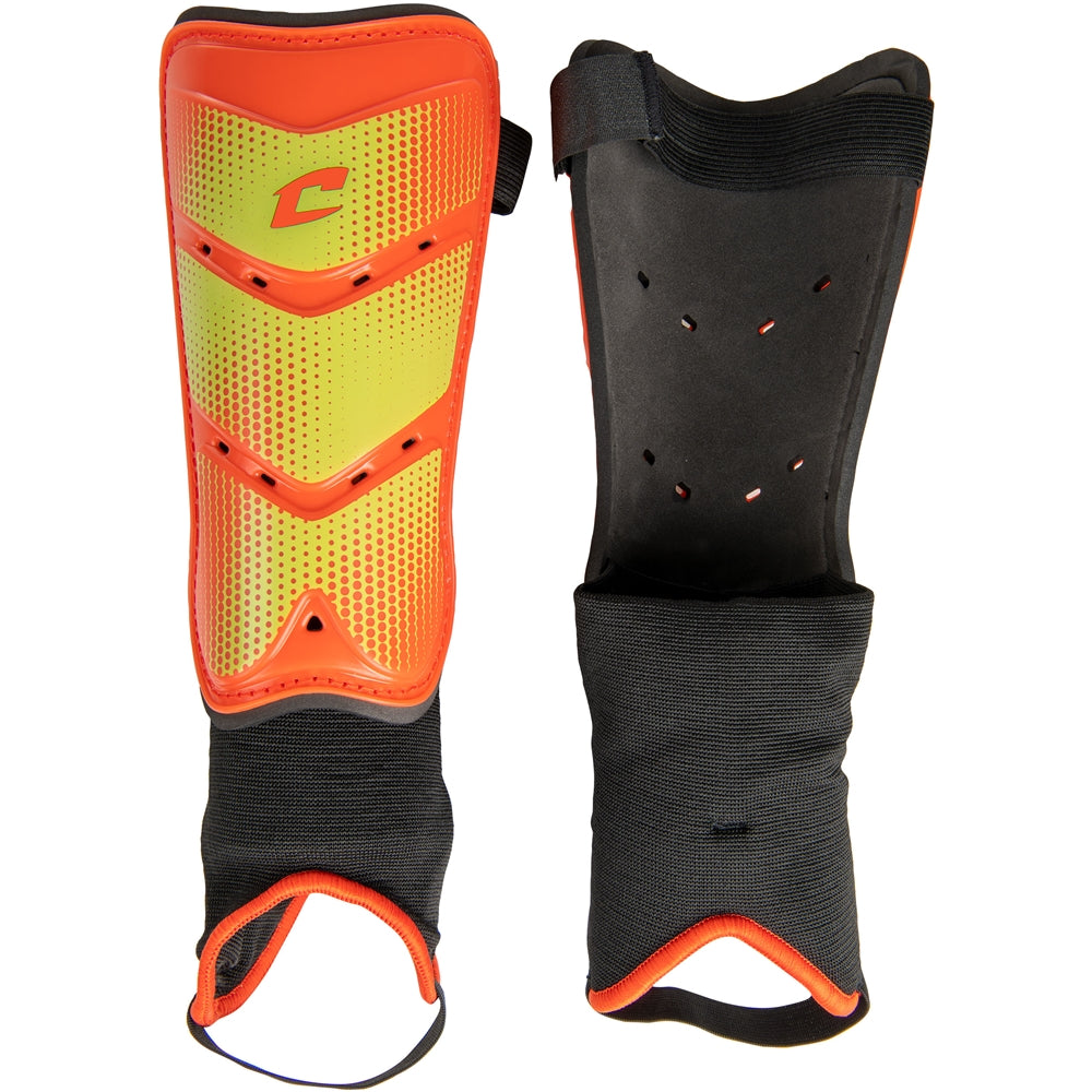 League Soccer Shin Guard - Firered, 2XS