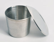 United Scientific® Crucibles, Stainless Steel, With Lid, 15 mL