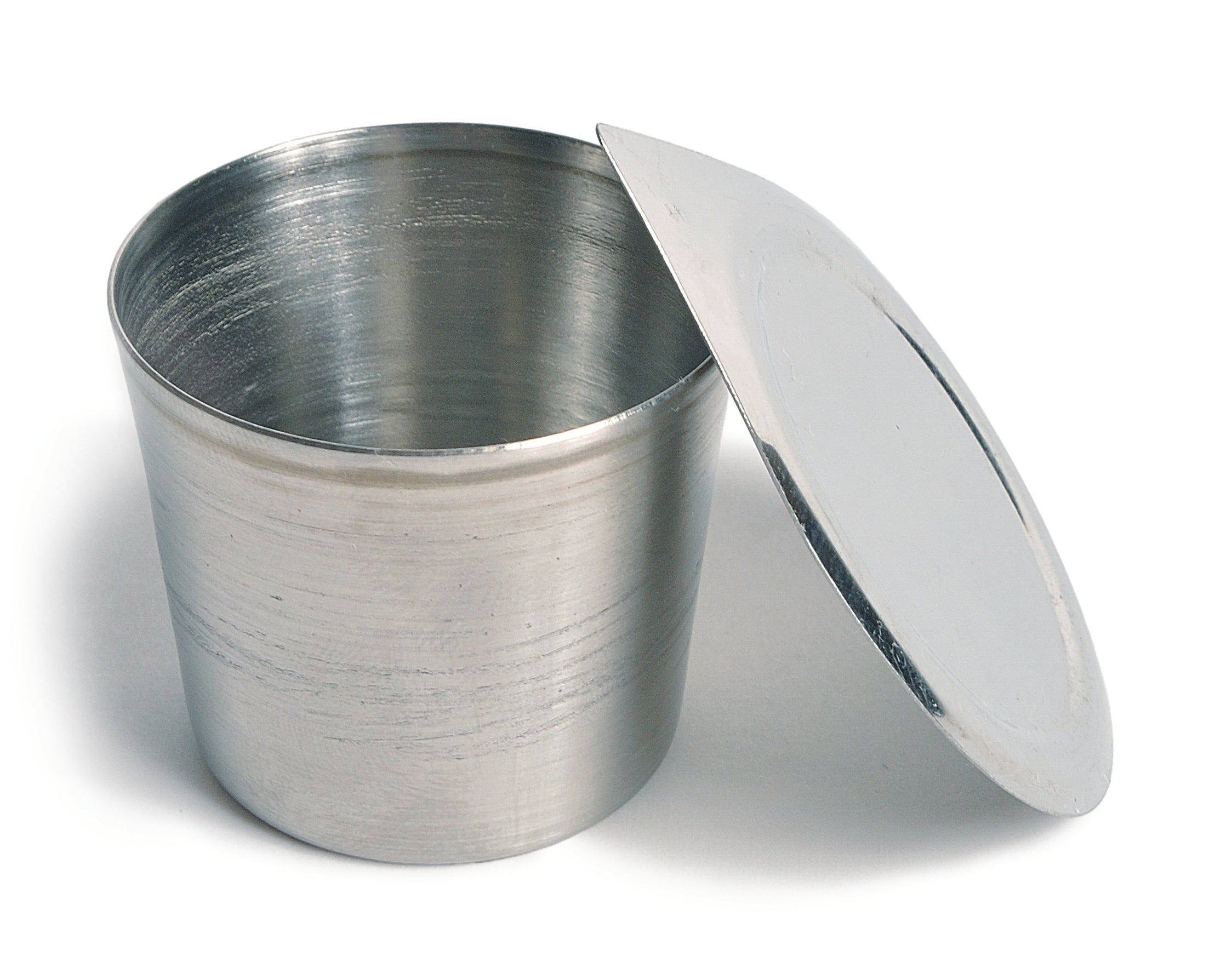 United Scientific® Crucibles, Stainless Steel, With Lid, 15 mL