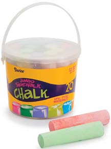 Darice Kid's Crafts Sidewalk Chalk  Jumbo  20 Pieces