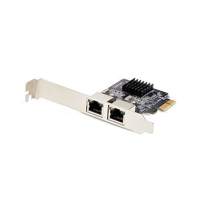 StarTech.com 2-Port Gigabit PCIe Network Adapter Card 10/100/1000Mbps PCI Express NIC Dual Realtek RTL8111H Works with Windows and Linux TAA Compliant