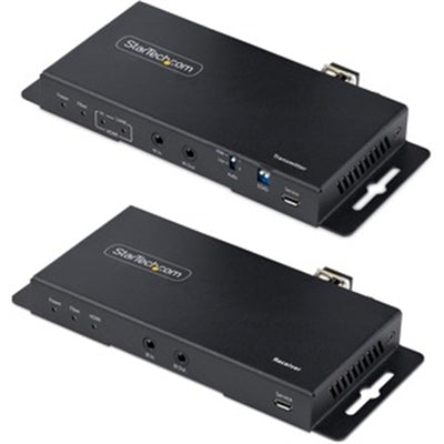 StarTech.com 4K HDMI Over Fiber Extender Kit 4K 60Hz up to 3300ft/1km (Single Mode) or 1000ft/300m (Multimode) LC Fiber Optic HDR HDCP 3.5mm Audio/RS2