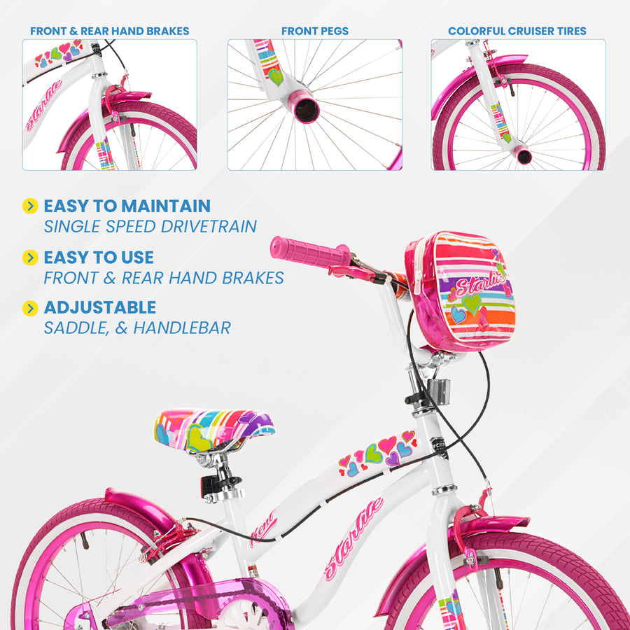 18" Kent Starlite ,Wht/Pink