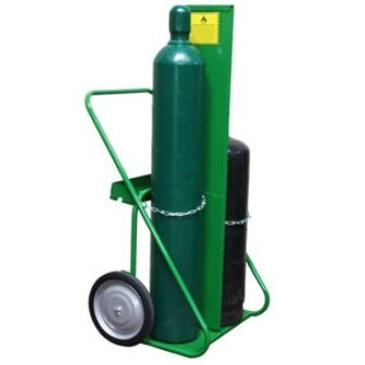 Dual Cylinder Welding Cart with Firewall and Chain