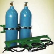 Saf-T-Cart Cart w/ Strap, Plasma Cut and Folded 2 Cylinder Wall Bracket, Cylinder Capacity: 10"; Strap: STP-42