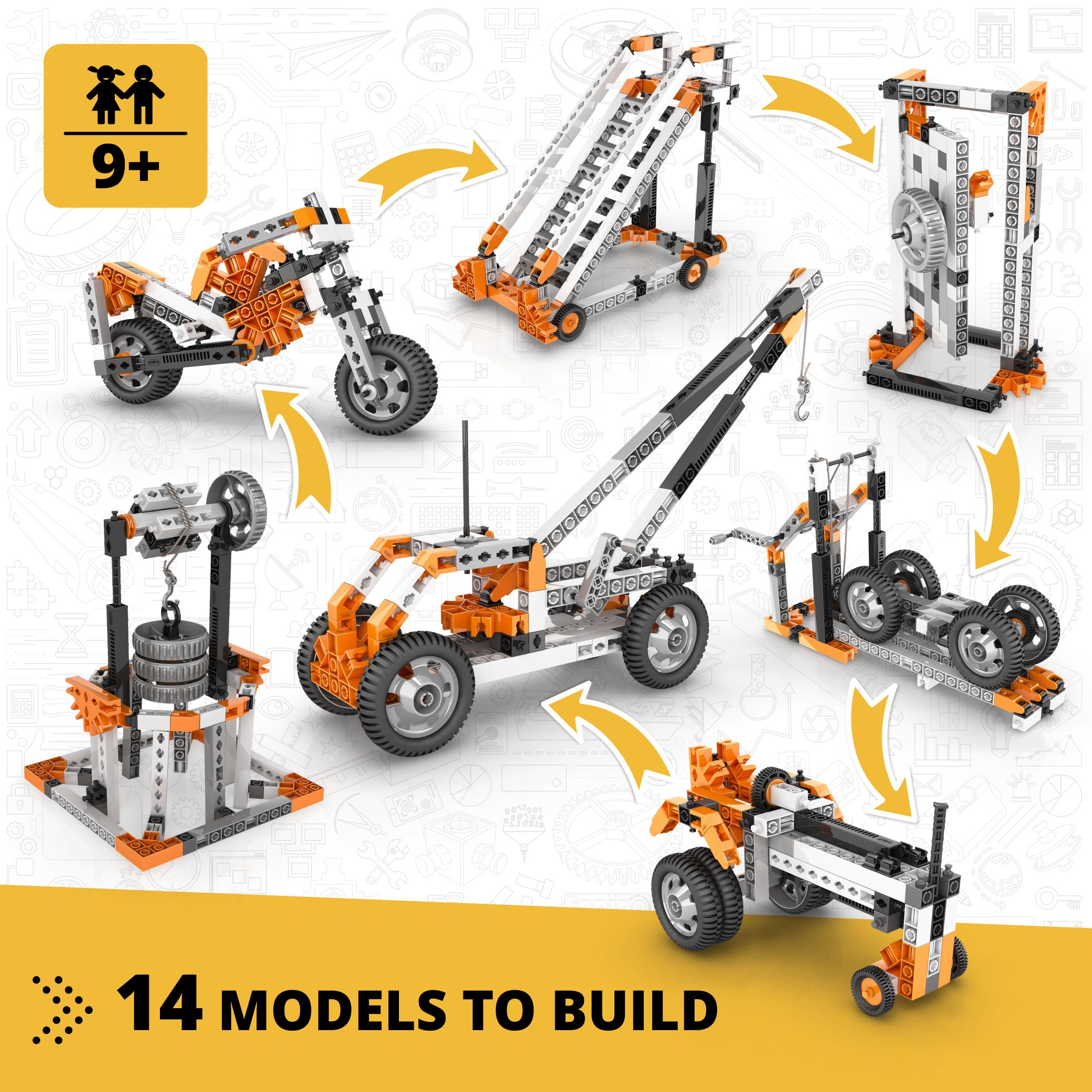 United Scientific® Engino® STEM Mechanics: Wheels, Axles, & Inclined Planes