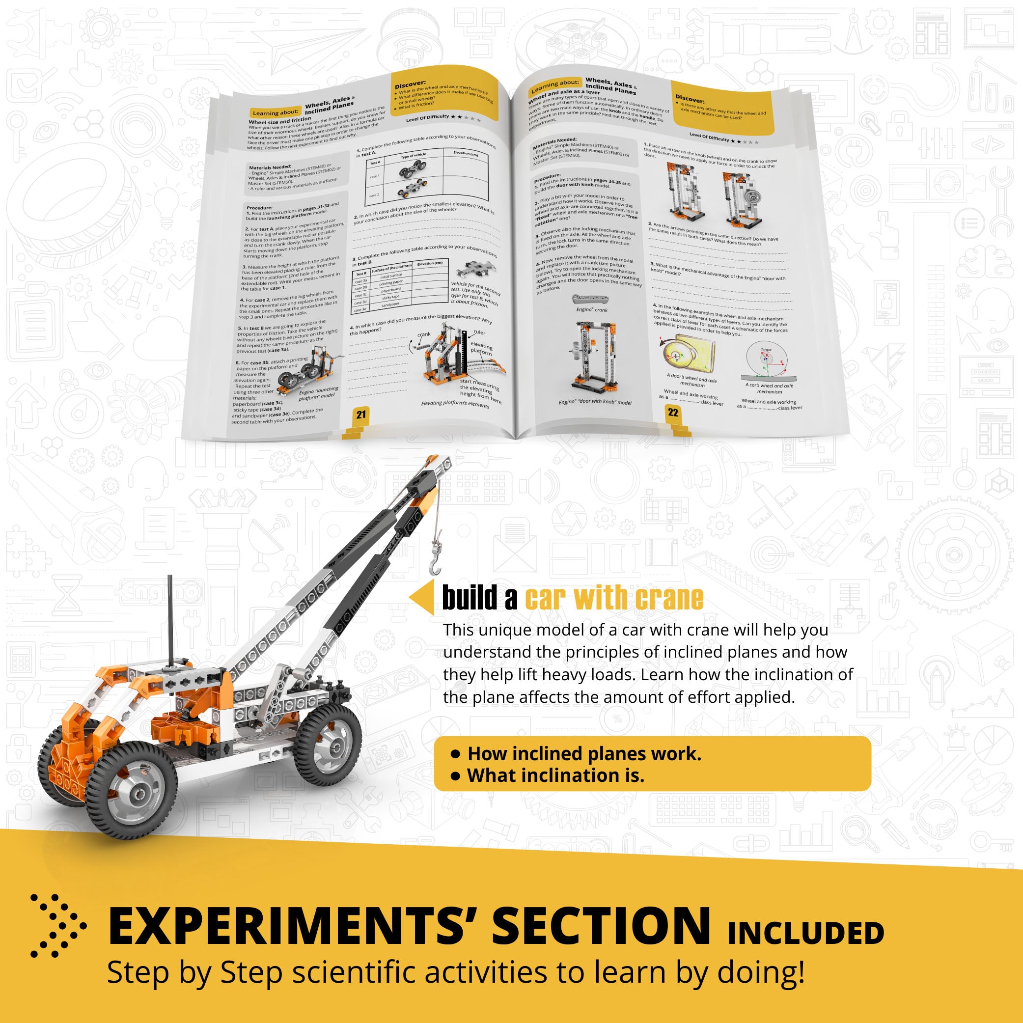 United Scientific® Engino® STEM Mechanics: Wheels, Axles, & Inclined Planes