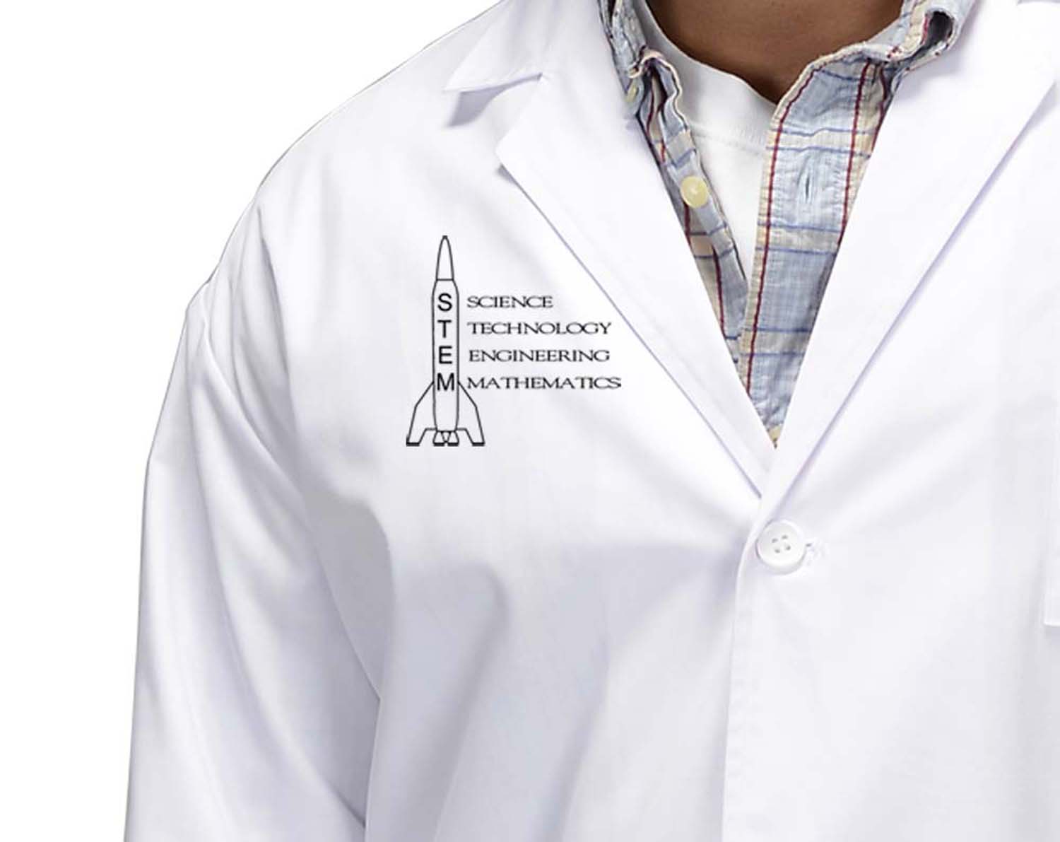 Jr. STEM Lab Coat, 3/4 Length, Size 2/3 - Classic STEM Logo