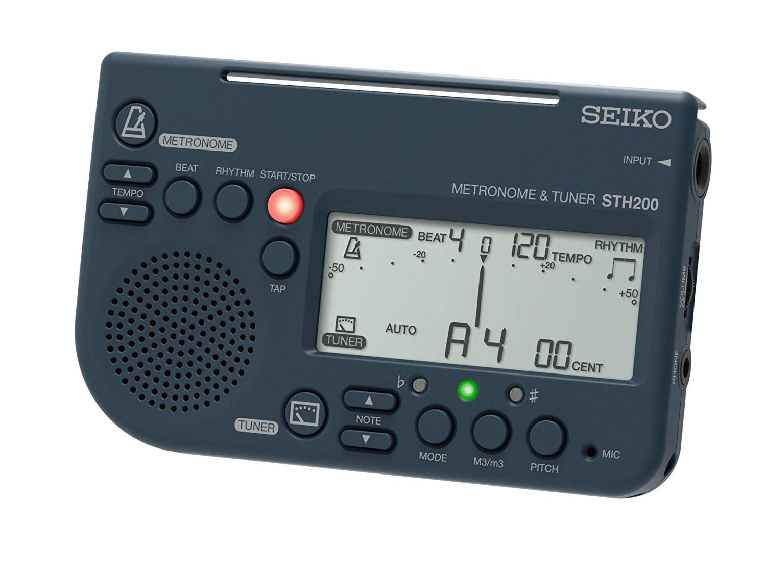 Seiko STH200B Metronome and Chromatic Tuner. Black