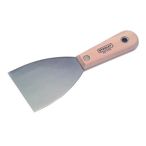 STANLEY WOOD HANDLE FLEXIBLE SCRAPER KNIFE, 3"