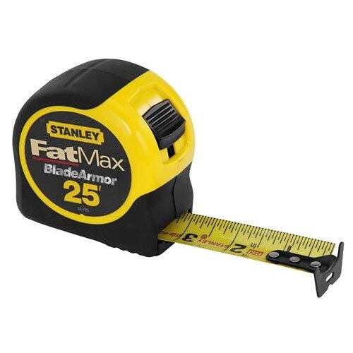 Tape Measure, STANLEY FATMAX TAPE RULE W/ BLADEARMOR™ COATING 1-1/4" X 25'