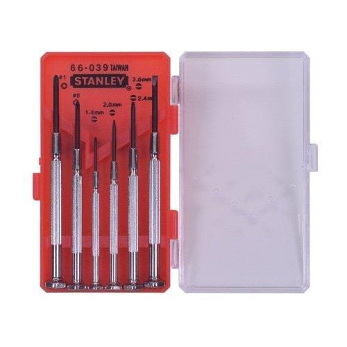 STANLEY JEWELERS PRECISION SCREWDRIVER SET, 6 PIECE
