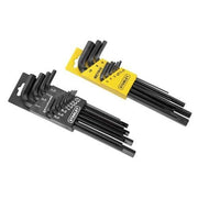 STANLEY SAE & METRIC LONG ARM HEX KEY SET, 22 PIECE