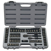 STANLEY 69 PC SOCKET SET BLACK CHROME LASER ETCHED 1/4", 3/8" DRIVES