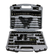 STANLEY 99 PC SOCKET SET BLACK CHROME LASER ETCHED 1/4", 3/8" DRIVES