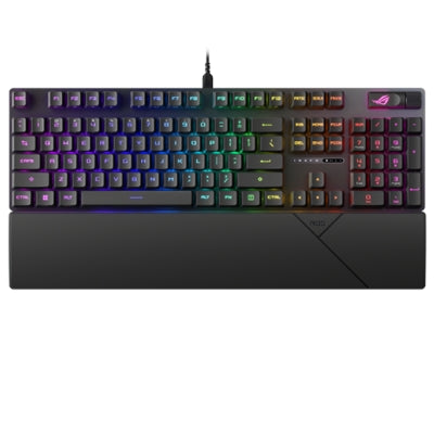 ASUS - XA12 ROG STRIX SCOPE II RX/RXRD/CA/PBT Keyboard- RGB Backlit, IP57 Dust & Water Resistant, Detachable Wrist Rest - Black