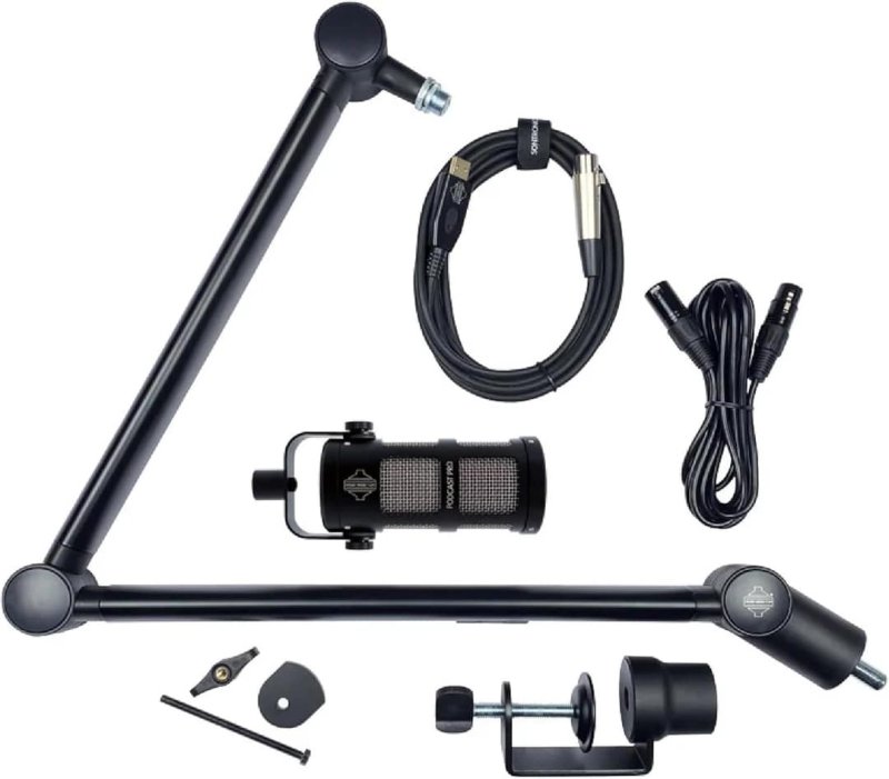 Sontronics Voicecasting Pack - Podcast / Streaming / Broadcast Microphone Set, Black