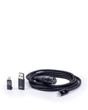 Sontronics XLR To USB-C Type Cable With Smartphone And USB-A Type Connectors, Black