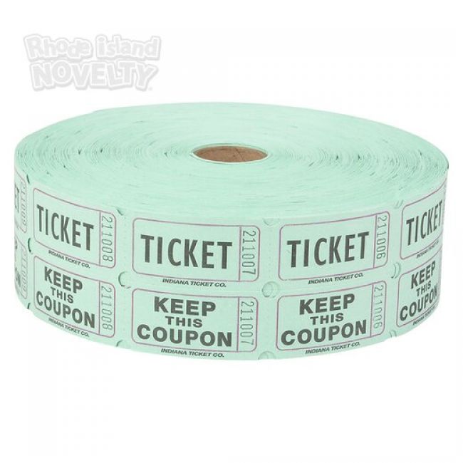 DOUBLE ROLL TICKET GREEN -2000/ROLL