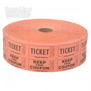 DOUBLE ROLL TICKET ORANGE -2000/ROLL