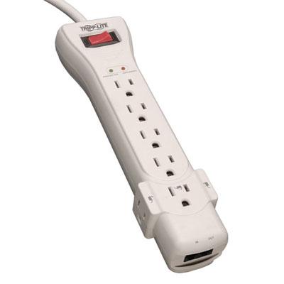 Eaton Tripp Lite Series Protect It! 7-Outlet Surge Protector, 7 ft. (2.13 m) Cord, 2520 Joules, Fax/Modem Protection, RJ11