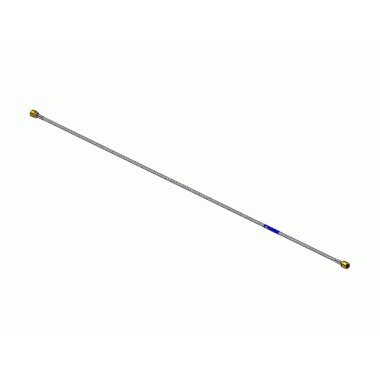 Stainless Steel Braided PTFE Pigtail, 1/4" F X 1/4" F, 36" OAL