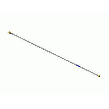 Stainless Steel Braided PTFE Pigtail, 1/4" F X 1/4" F, 48" OAL