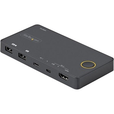 Startech.com 2 Port Hybrid USB-a + Hdmi & USB-c Kvm Switch  Single 4k 60hz Hdmi 2.0 Monitor  Compact Desktop and/or Lptop Hdmi Kvm Switch  USB Bus Pow