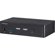 StarTech.com 2 Port DisplayPort KVM Switch - 4K 60Hz - Single Display - Dual Port UHD DP 1.2 USB KVM Switch with Integrated USB 3.0 Hub & Audio - Dell