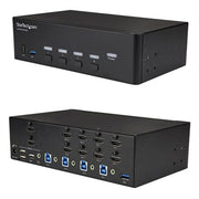 4 Port HDMI KVM Switch - 4K 30Hz - Dual Display