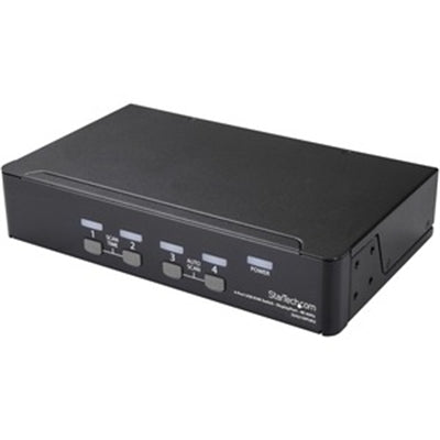 StarTech.com 4 Port DisplayPort KVM Switch - 4K 60Hz - Single Display - Dual Port UHD DP 1.2 USB KVM Switch with Integrated USB 2.0 Hub & Audio - Dell