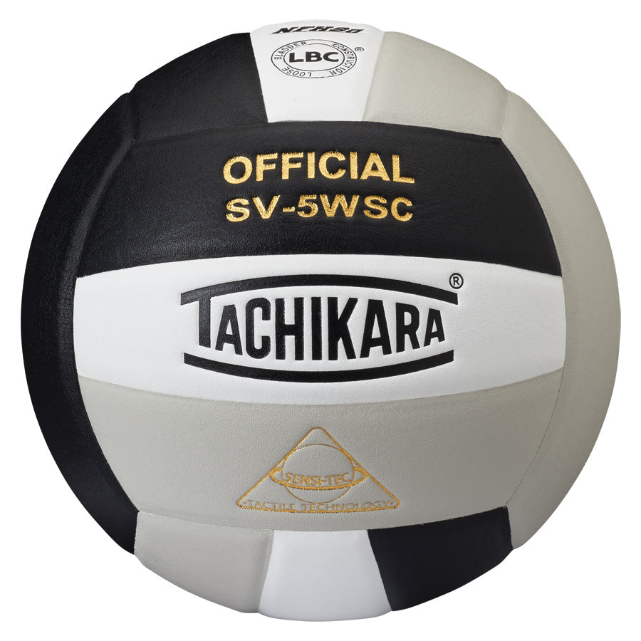 Competition Volleyball - Sensi-Tec Microfiber Composite - Black/White/Silver Gray